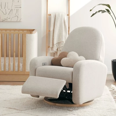 Babyletto Nami Electronic Recliner And Swivel Glider With USB Port And Light Wood Base 6 Babyletto Nami Electronic Recliner And Swivel Glider With USB Port And Light Wood Base - Image 6