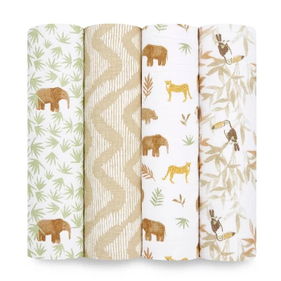 Aden + Anais Essentials Muslin Swaddle Blankets - 4pk 15 Aden + Anais Essentials Muslin Swaddle Blankets - 4pk - Image 15