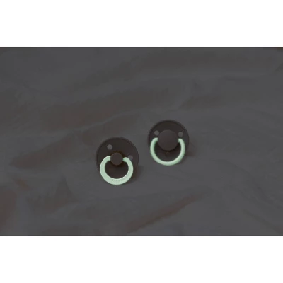 Bibs Glow In The Dark Latex Pacifier - 2pk 1 Bibs Glow In The Dark Latex Pacifier - 2pk