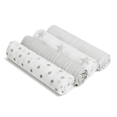 Aden + Anais Essentials Muslin Swaddle Blankets - 4pk 3 Aden + Anais Essentials Muslin Swaddle Blankets - 4pk - Image 3