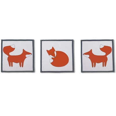 Bacati - Playful Fox Orange Gray 10 Pc Crib Bedding Set With 2 Crib Fitted Sheets 9 Bacati - Playful Fox Orange Gray 10 Pc Crib Bedding Set With 2 Crib Fitted Sheets - Image 9