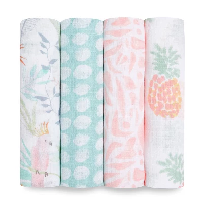 Aden + Anais Essentials Muslin Swaddle Blankets - 4pk 12 Aden + Anais Essentials Muslin Swaddle Blankets - 4pk - Image 12