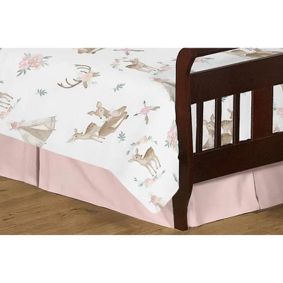 5pc Toddler Bedding Set Deer Floral - Sweet Jojo Designs 3 5pc Toddler Bedding Set Deer Floral - Sweet Jojo Designs - Image 3