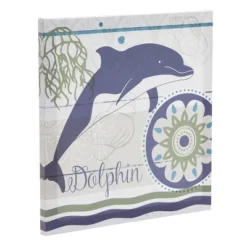 4 Piece Blue Beach Canvas Wall Art Set, Nautical Nursery Decor Print Set (4 Designs, 12 X 12 In)