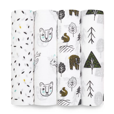 Aden + Anais Essentials Muslin Swaddle Blankets - 4pk 8 Aden + Anais Essentials Muslin Swaddle Blankets - 4pk - Image 8