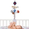 Lambs & Ivy Baby Sports Musical Baby Crib Mobile Soother Toy - Gray