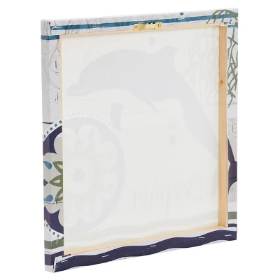 4 Piece Blue Beach Canvas Wall Art Set, Nautical Nursery Decor Print Set (4 Designs, 12 X 12 In) 4 4 Piece Blue Beach Canvas Wall Art Set, Nautical Nursery Decor Print Set (4 Designs, 12 X 12 In) - Image 4