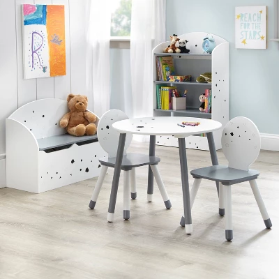 3pc Talori Kids' Table And Chair Set Gray/White - Buylateral 3 3pc Talori Kids' Table And Chair Set Gray/White - Buylateral - Image 3