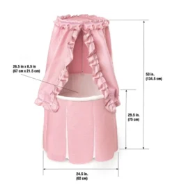 Badger Basket Empress Round Baby Bassinet With Canopy -Baby Dream Shop GUEST d06fcbb6 3d8d 4ef6 acfd cf3cdb8b12e9