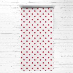 Bacati - Baseball Sports Red Gray Muslin 3 Pc Toddler Bed Sheet Set