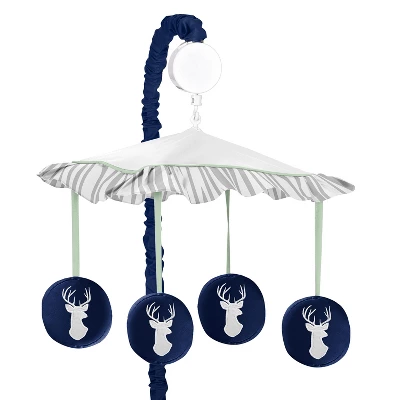 Sweet Jojo Designs Musical Crib Mobile - Navy & Mint Woodsy 1 Sweet Jojo Designs Musical Crib Mobile - Navy & Mint Woodsy