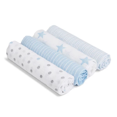 Aden + Anais Essentials Muslin Swaddle Blankets - 4pk 2 Aden + Anais Essentials Muslin Swaddle Blankets - 4pk - Image 2