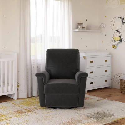 Baby Relax Terrin Swivel Glider Recliner Distressed Faux Leather 4 Baby Relax Terrin Swivel Glider Recliner Distressed Faux Leather - Image 4